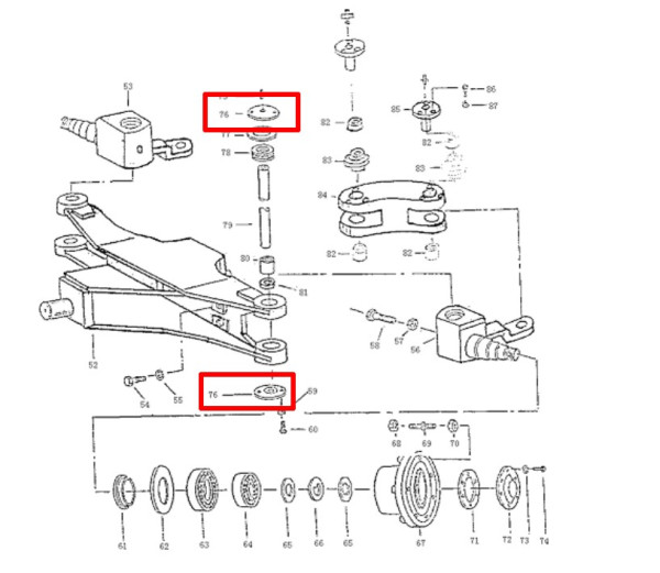 Крышка шкворня УМ Dalian CPCD50-70 A847.2-9